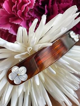 Amazon.co.jp: 天然工房 べっこう屋さん 本べっ甲 バレッタ 髪