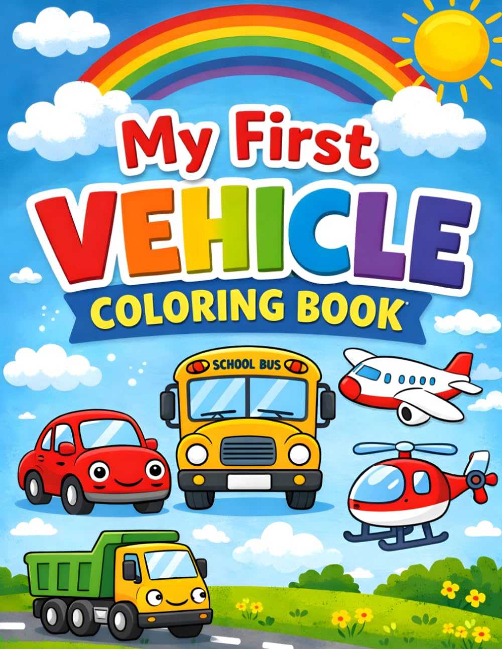 My First Vehicle Coloring Book: Fun Cars, Trucks, Planes & More for Kids Ages 3–6