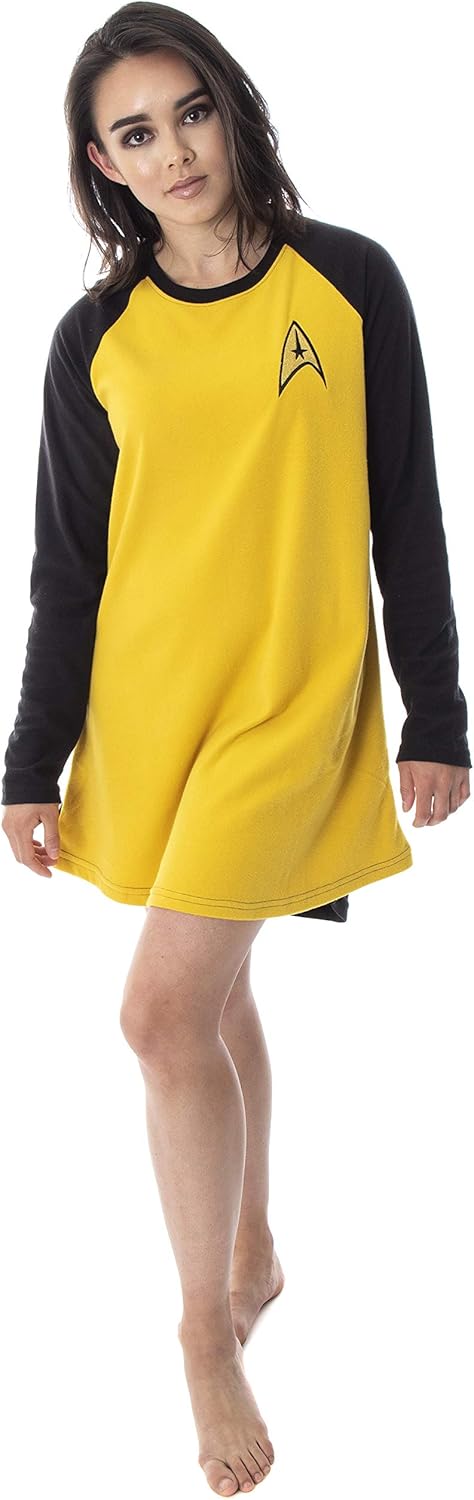 スタートレック オリジナルシリーズ レディース ジュニア コスチューム ラグラン スリープシャツ ナイトガウンパジャマ トップス -