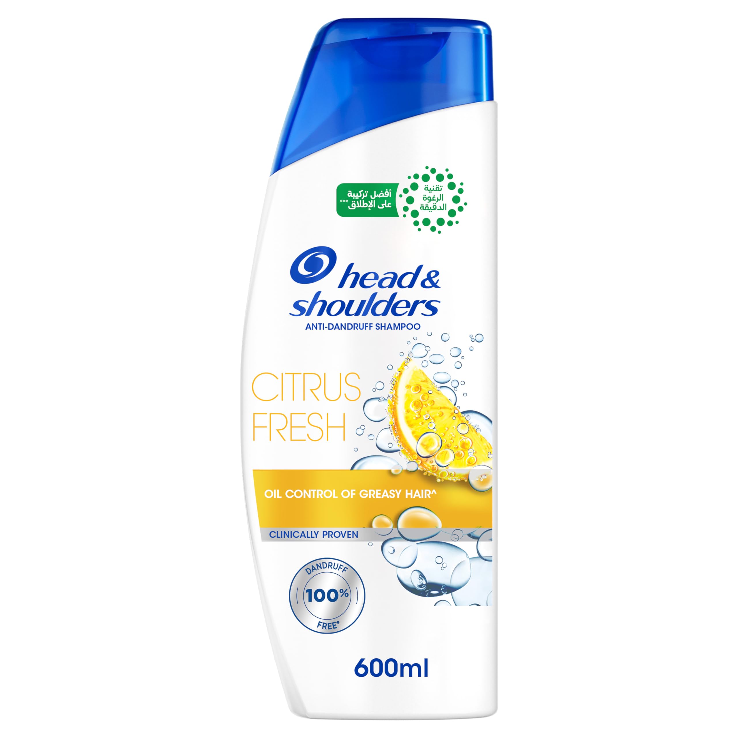 Head & Shoulders Citrus Fresh Anti-Dandruff Shampoo for Greasy Hair, 600 ml