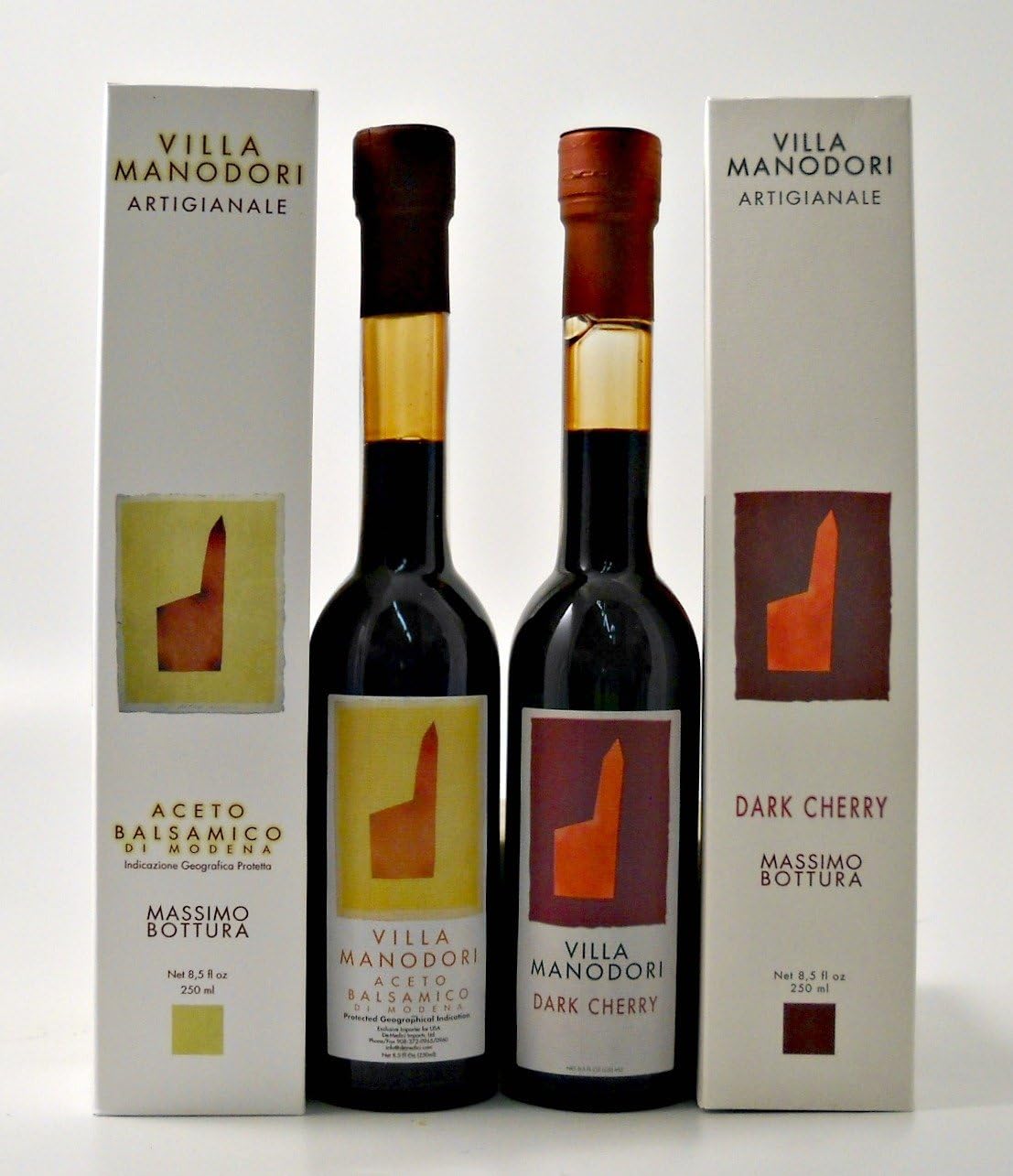 Artigianale & Dark Cherry Balsamic Vinegar, set of 2-8.45 Ounce each