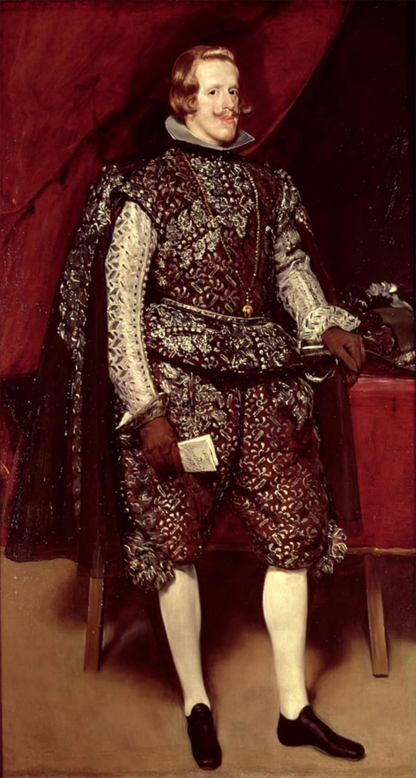 POSTERIIk Vintage Classic Picture Landscape Artwork Iv of Spain in Brown and Silver by Diego Velázquez Portrait Canvas Painting for Office Home Decor 60x90cm
