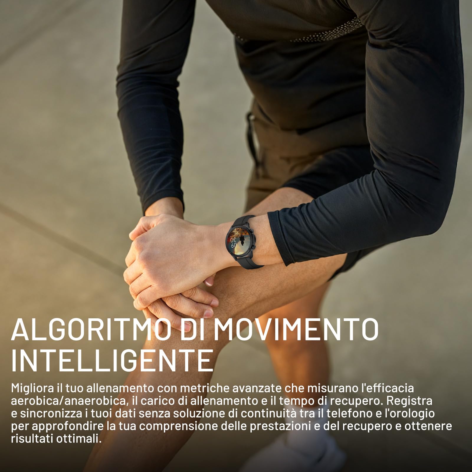 Smartwatch Uomo Militare, 1.43" AMOLED Orologio Smartwatch con Chiamate Bluetooth, 120 Sportive Smart Watch con Contapassi/Sonno/Cardiofrequenzimetro/SpO2, Impermeabil IP68 Smartband per Android iOS