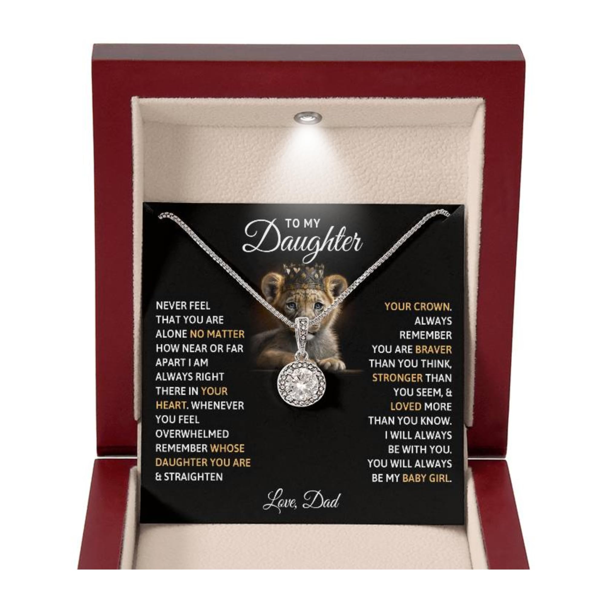 To My Beautiful Daughter Necklace