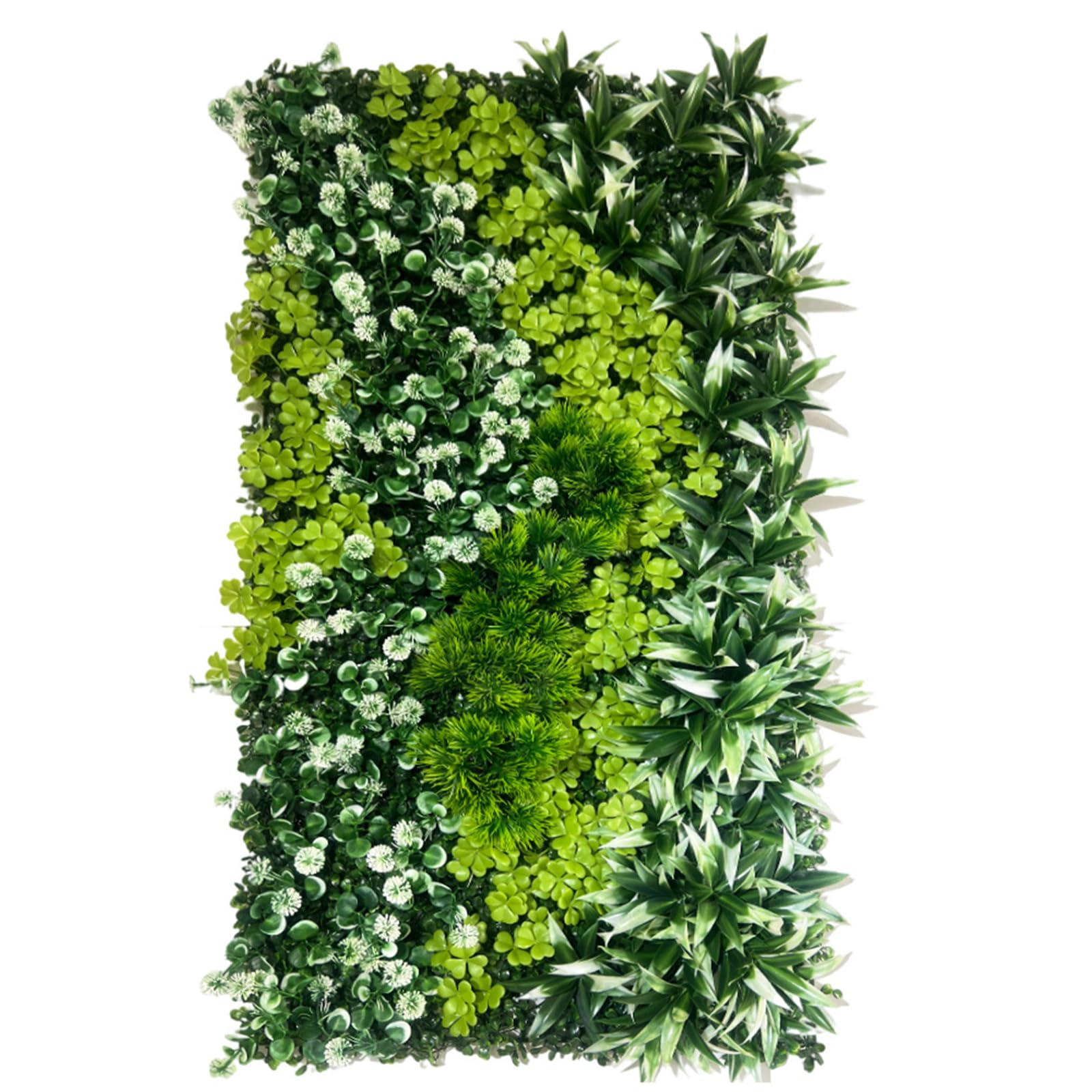 Artificial Green Wall Panel 50cm x 100cm for Indoor and Outdoor Use, Faux Plant Living Wall for Home Garden Office Shop Café Wedding Decor (B)