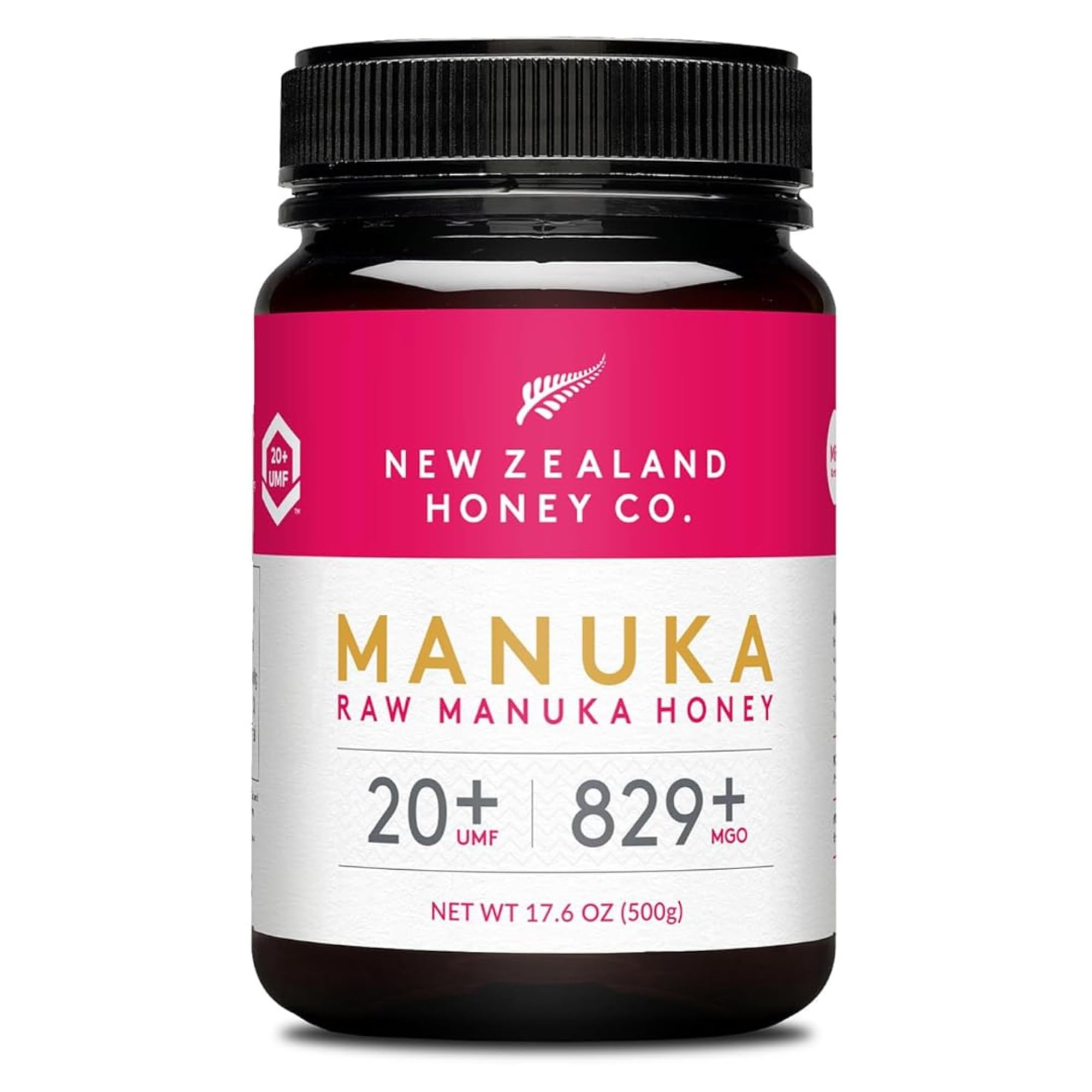 Raw Manuka Honey UMF 20+ / MGO 829+ | UMF Certified | 17.6oz | Pure Raw Honey