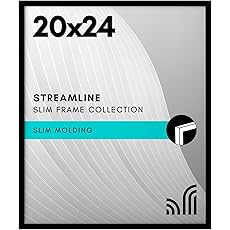Americanflat 20x24 Picture Frame with Polished Plexiglass - Silver Picture Frame - Wide Photo Frames Made of Engineered Wood for Vertical or Horizontal Wall Display - Epic Collection - Silver