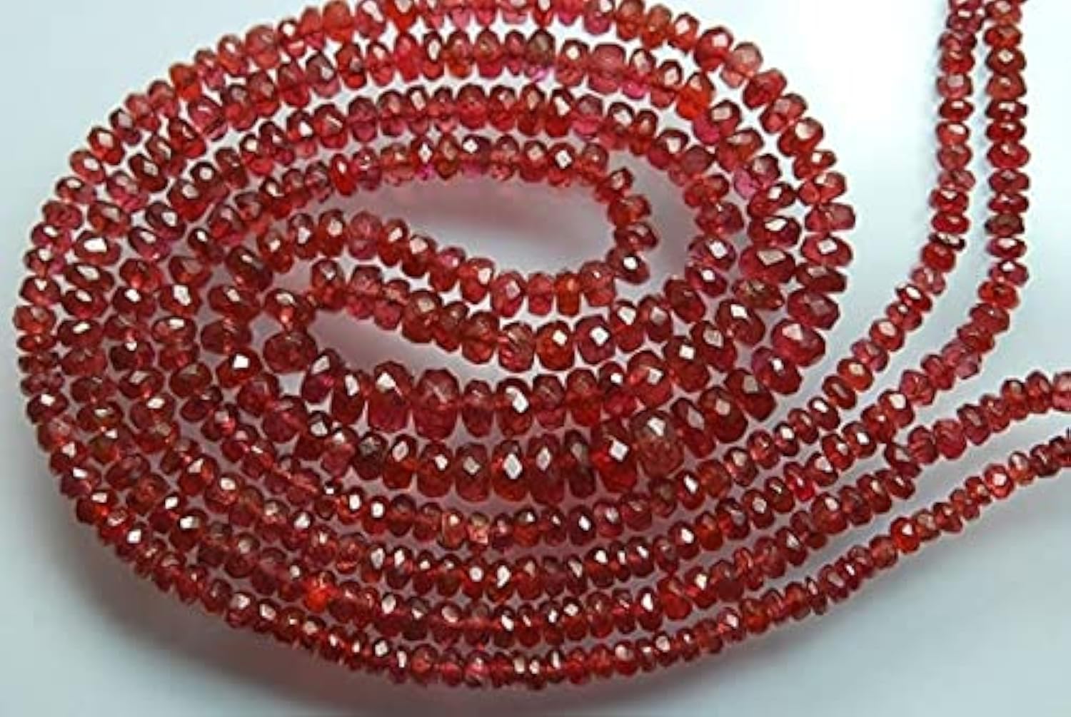 Spinel orange rouge en fil de 45cm pour sublimer vos tenues d'été