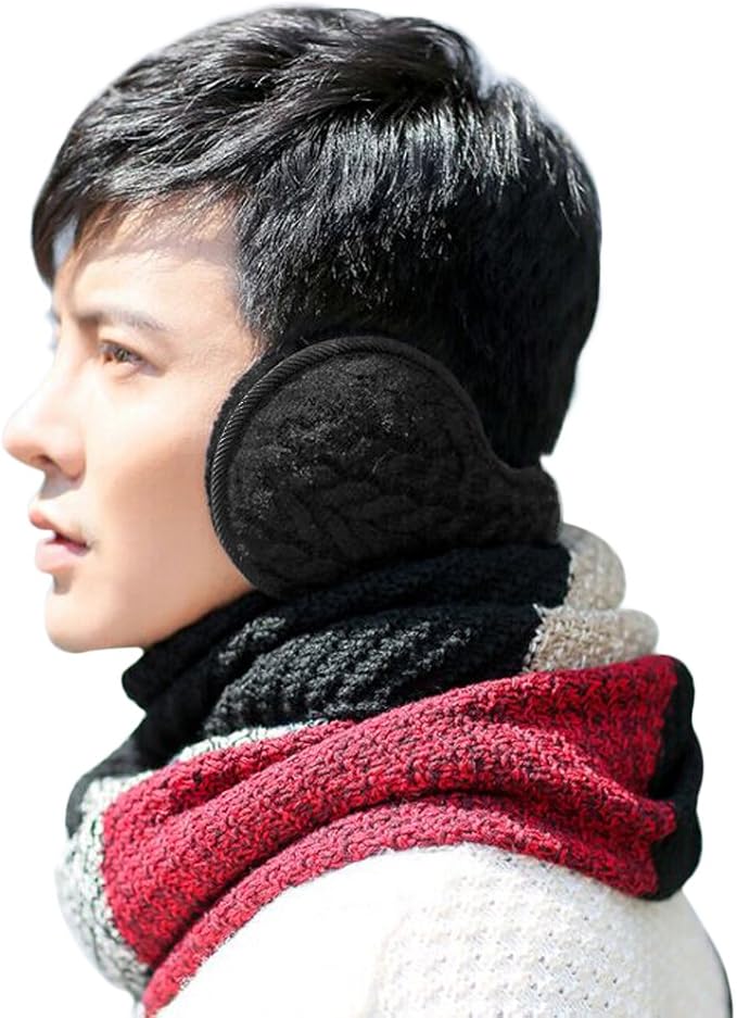 Amazon Co Jp イヤーマフ 耳当て イヤーウォーマー 耳カバー 耳あて ファッション小物 自転車 防寒対策 耳が痛くない 冬 あったか 保温 折りたたみ ニット アウトドア コンパクト 通勤通学 おしゃれ ふわふわ 冬小物 メンズ レディーズ キッズ グレー ブラック