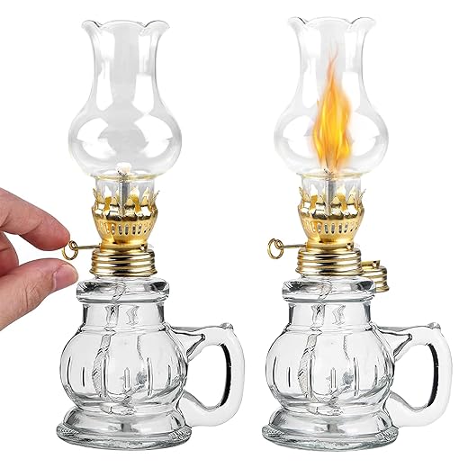 GOMETY 2 Pieces Indoor Petroleum Lamps – 19 cm