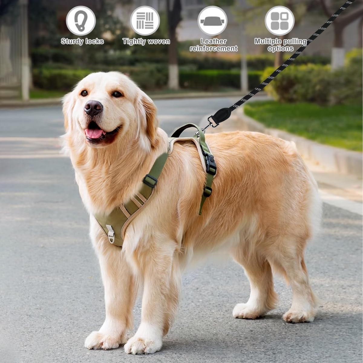 Guinzaglio per Cani, 300cm Guinzaglio Regolabile per Cani Riflettente | Multifunzionale Riflettente Doppio Guinzaglio in Nylon con 2 Moschettoni e Borsa Portaoggetti, Tutti i Cani