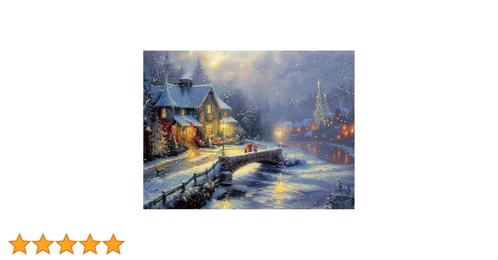 Amazon.co.jp: キンケードスタイルのオリジナルクリスマス油絵25点