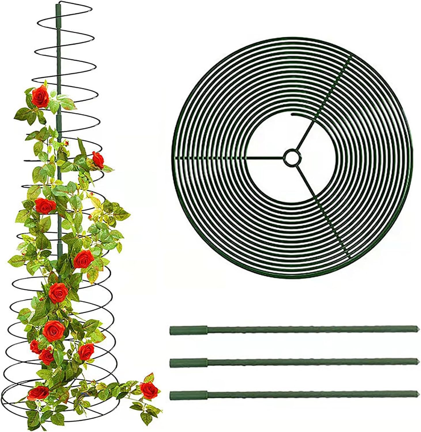 HASTHIP® Metal Trellis for Climbing Plants, 136CM Climbing Plant Trellis, Adjustable Garden Plant Climbing Trellis, Spiral Up Climbing Trellis, Climbing Plants Trellis for Beans, Vine, Flower Pot (B0D5V15PB4) Amazon Price History, Amazon Price Tracker