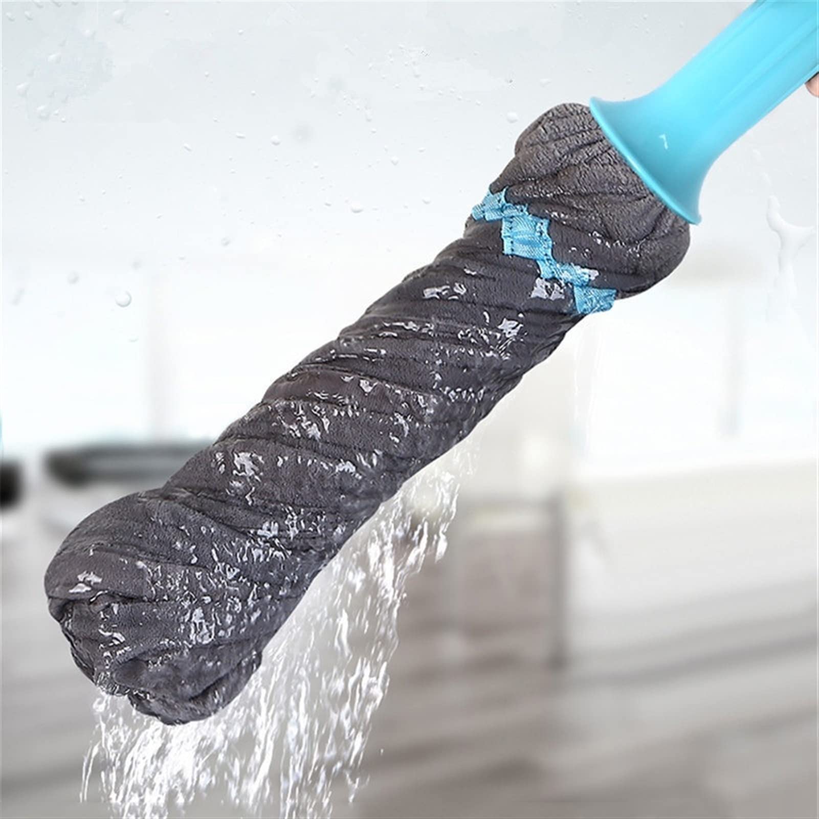 Fregona Mop microfibra mágica Fácil retorciendo trapeador giratorio con 51.9 pulgadas de mango largo Mops mojado for limpieza de piso, herramientas de limpieza de hogares comerciales Mopa Fregona