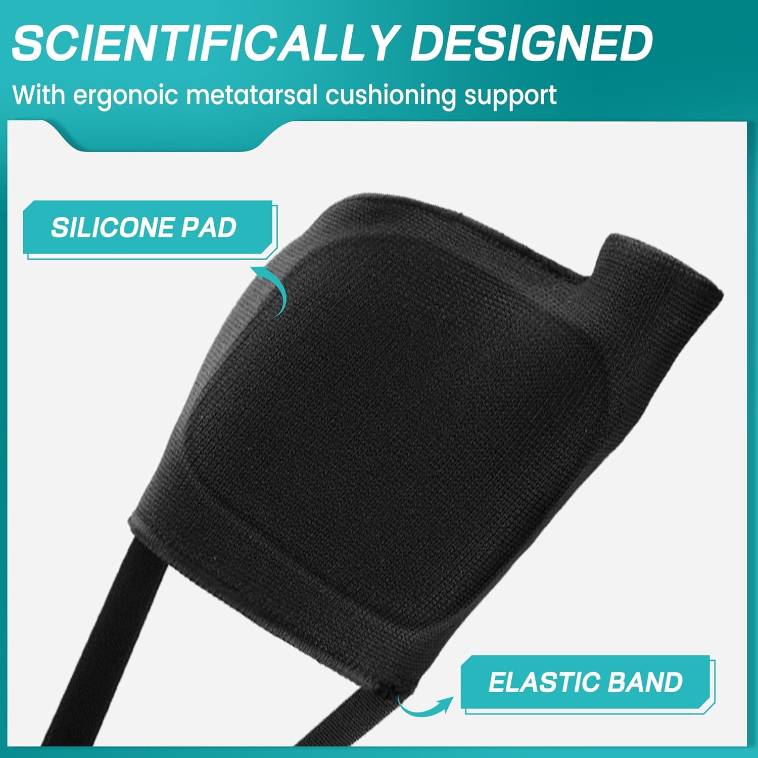 ASRAM Metatarsal Pads with Gel Pad,Ball of Foot Cushion,Forefoot Pads,Fabric Soft Socks for Metatarsal Pain Relief, Metatarsalgia,Bone Spur,Aching Feet Relieve Feet Pain. - Image 3