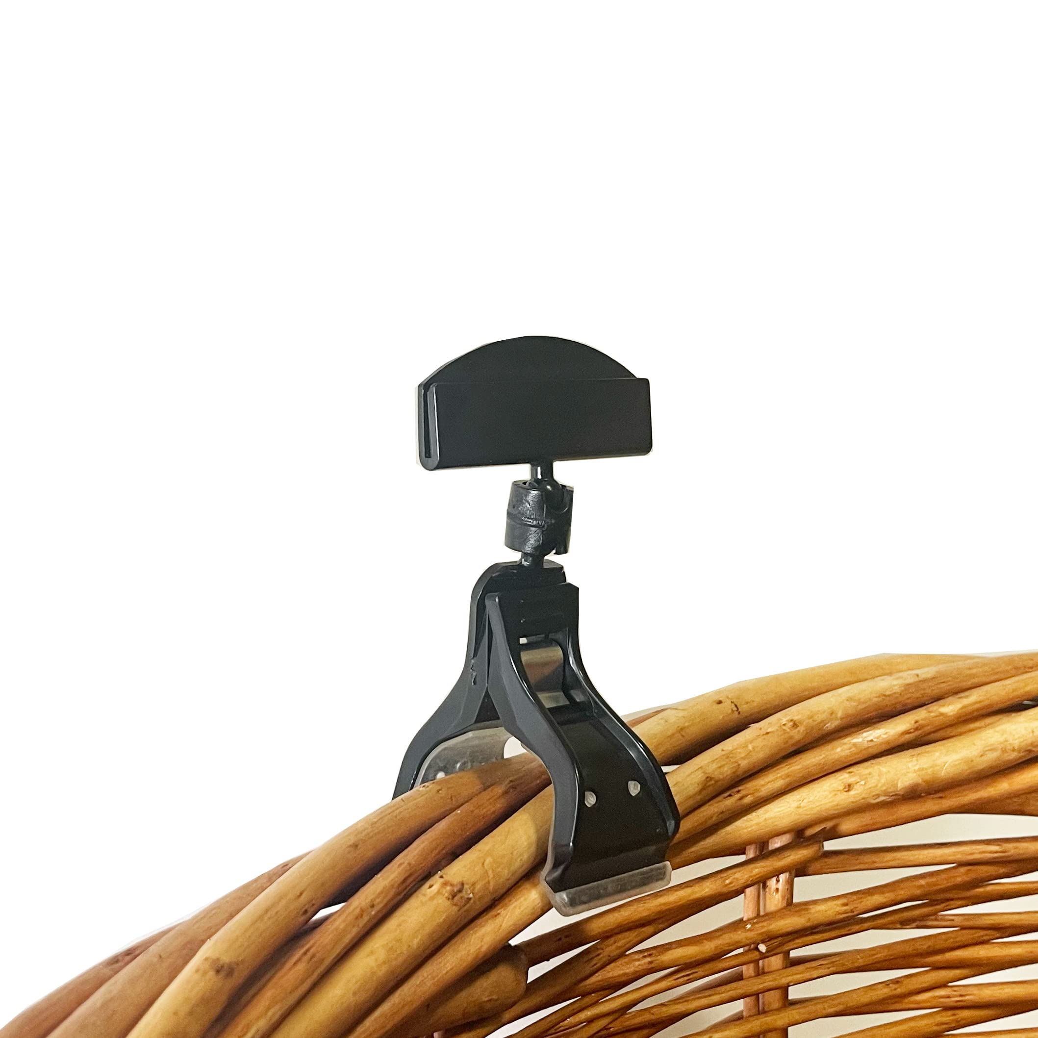 POP - Soporte para carteles con clip | Clip de capacidad de agarre de 1 pulgada | Resorte de plástico | Paquete de 25 | Tallo de 4 pulgadas | Negro
