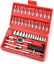 46 In 1 Multi-Purpose Flat Stainless Steel Tool Kit Set | Screwdriver & Socket Set | Precision Socket Set For Maintenance And Repair