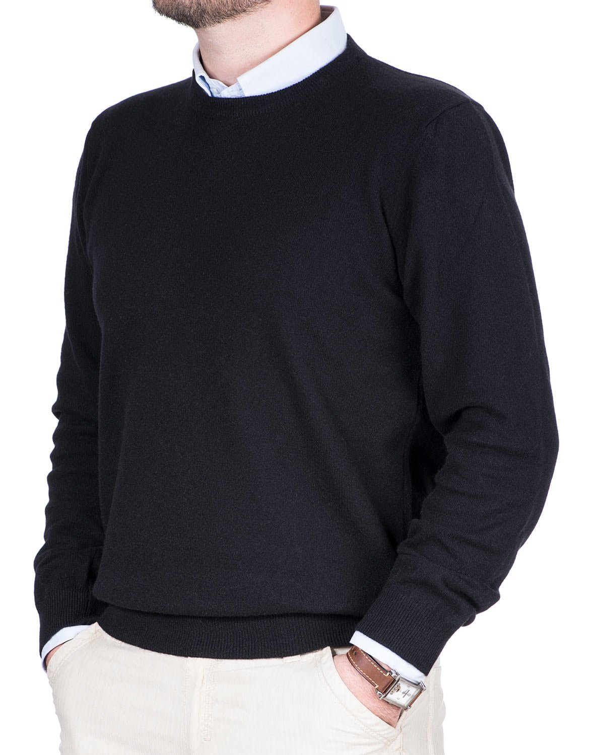 Maglione Uomo Girocollo 100% Puro Cashmere - Morbidissimo e Caldo, vestibilità Regolare, Perfetto per Ogni Stagione