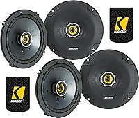 Vista 1 de KICKER 46CSC654 - Two Pairs of CS-Series CSC65 6.5-Inch (160mm) Coaxial Speakers, 4-Ohm (2 Pairs)