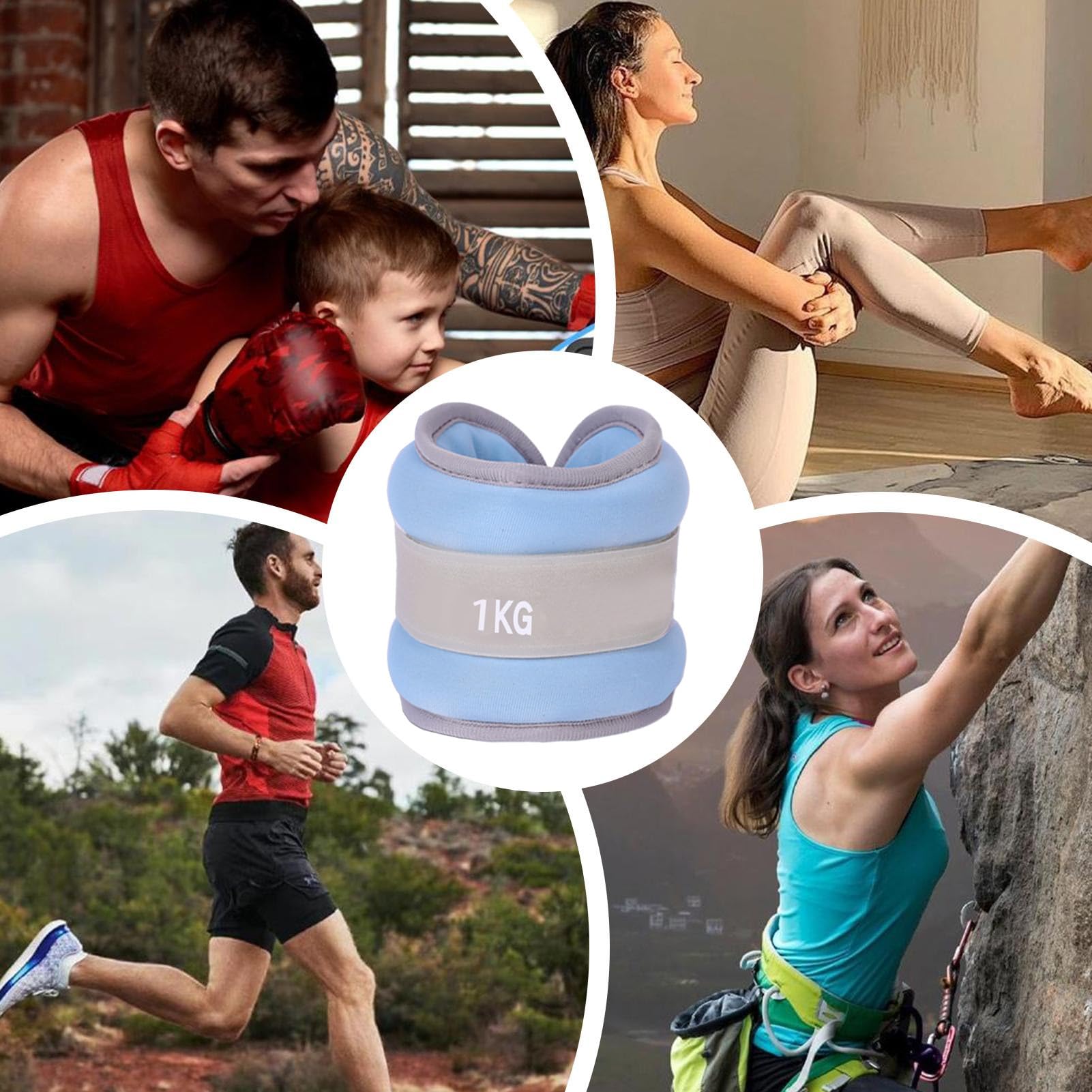 Obciążniki Na Kostki Do Marszu Woreczki Z Piaskiem 2 Sztuki Odpinane | Obciążniki Na Stopy Dla Mężczyzn Kobiet Sztangi Hantli Siłownia Trening Fitness Pilates