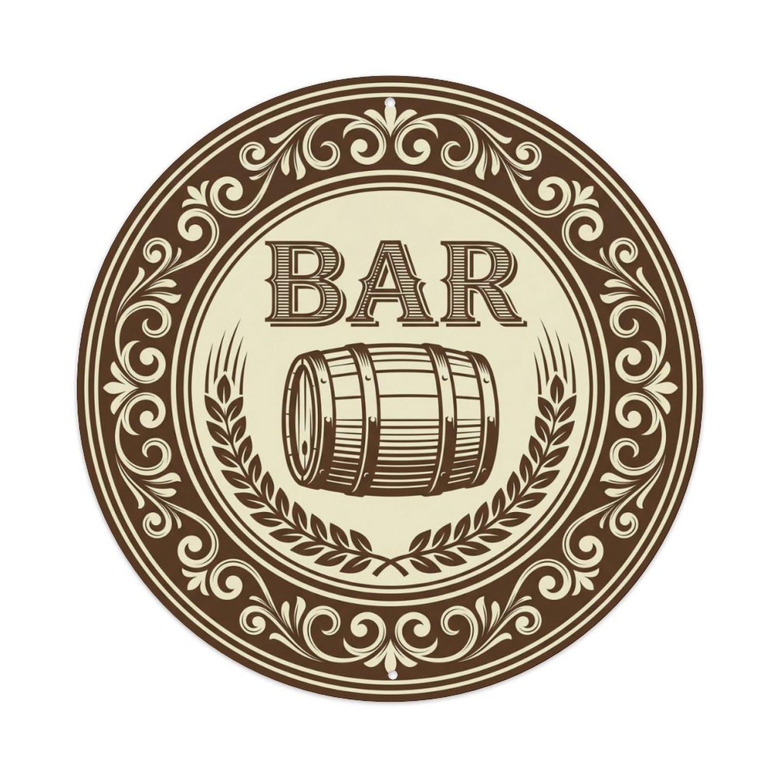 BAR Vintage Brewery Shield Metal Tin Sign Plaque