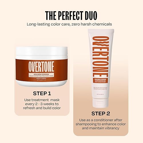 Miniatura 232 de Overtone - Acondicionador de tinte semipermanente para el cabello, 8 onzas, cabello natural y teñido, con manteca de karité y aceite de coco Azul