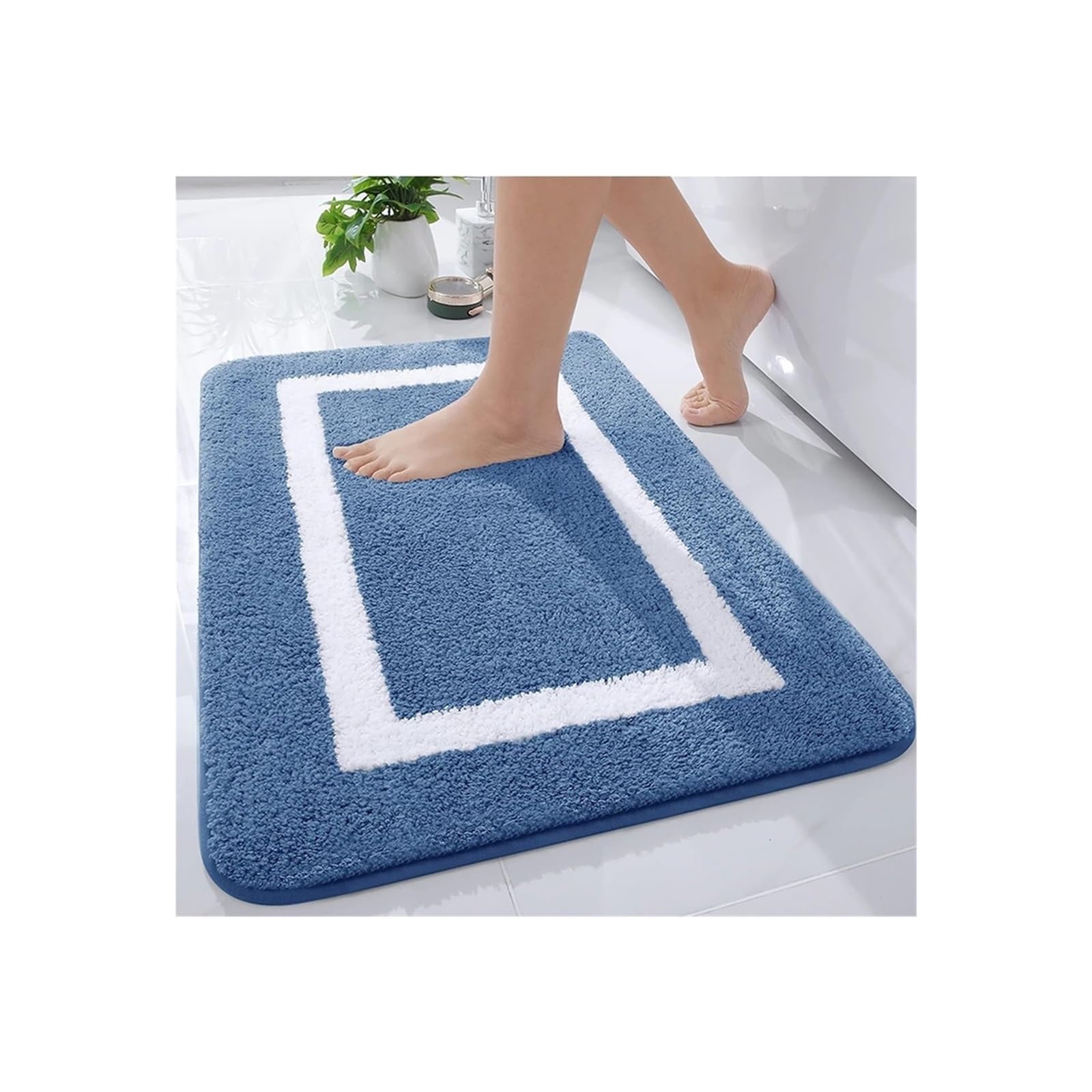 Tapis de bain chambre et cuisine épais avec revêtement antidérapant