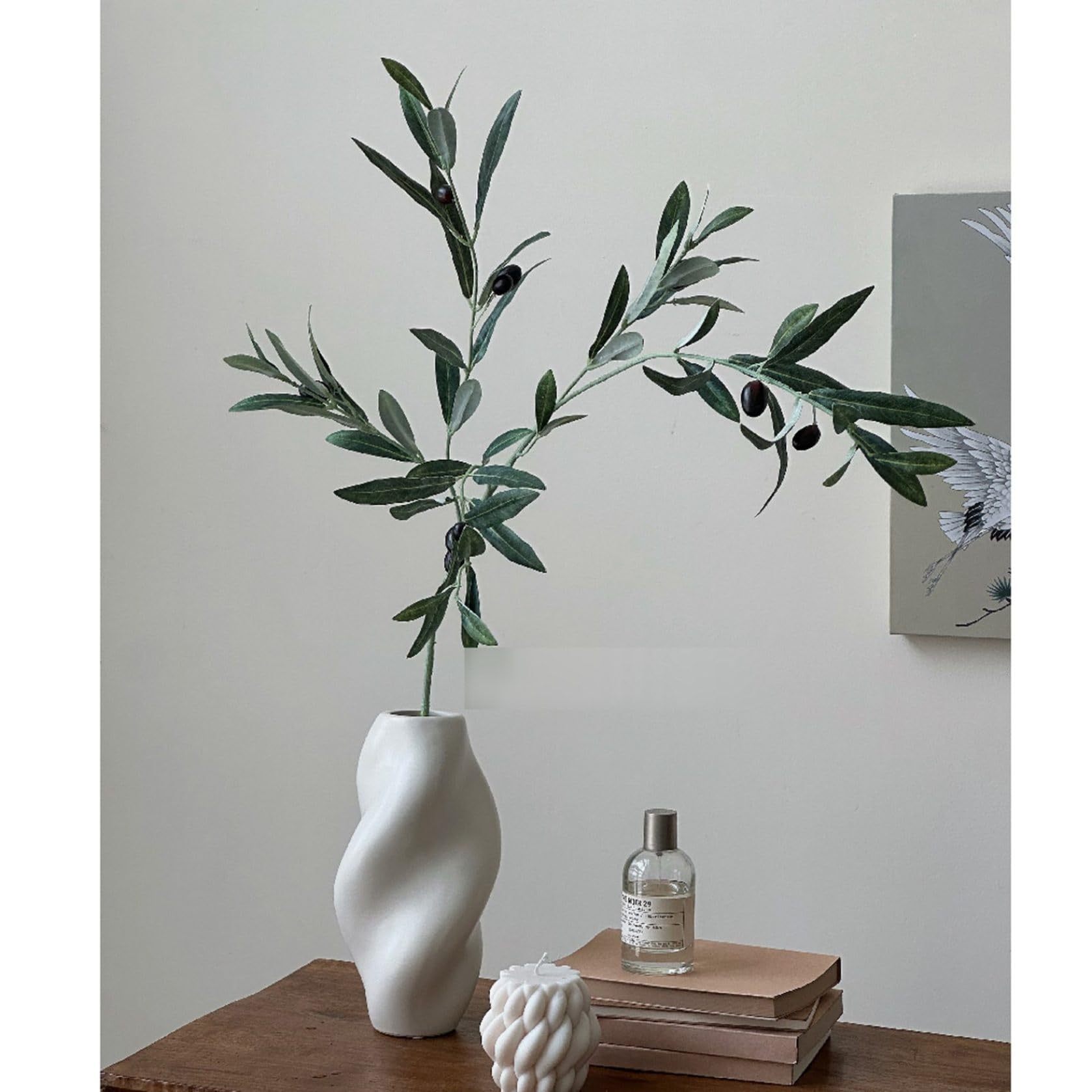 陶器製オリーブグリーン花瓶