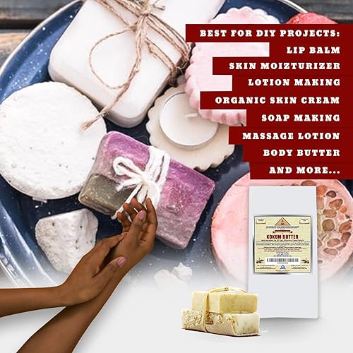 Miniatura 5 de ANCIENT HEALTH REMEDIES Tarro de mantequillabloque de kokum puro de grado cosmético, alternativa sin olor a las mantequillas blandas crudas, base