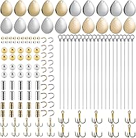 Vista 8 de Dr.Fish Paquete de 140 piezas de kit de fabricación de spinners con 60 cuchillas giratorias Colorado e Indiana Blades Inline Spinner Bait Señuelo
