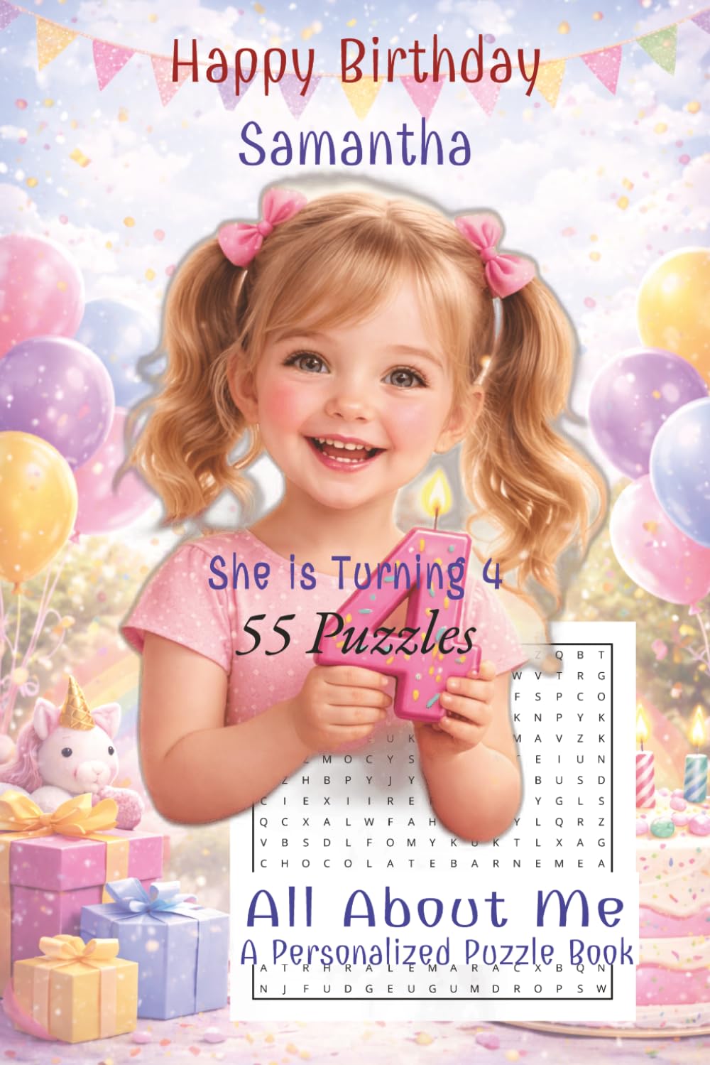 Samatha's Birthday Party: Personalized word search puzzles (All About Me A Personalized Puzzle Books)