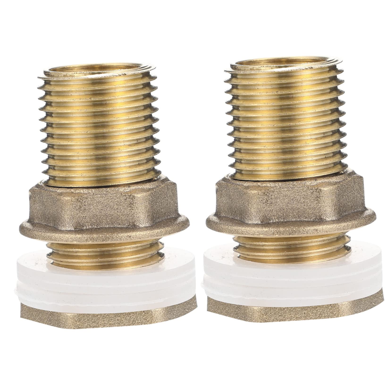 VILLFUL 2pcs Brass Bulkhead Connector Hose Connector Adapters Hose Bulkhead Fitting Right Angle Hose Adapter Adaptador An Fittings 3/8 Bulkhead Fitting Bulkhead Coupler Golden Silicone