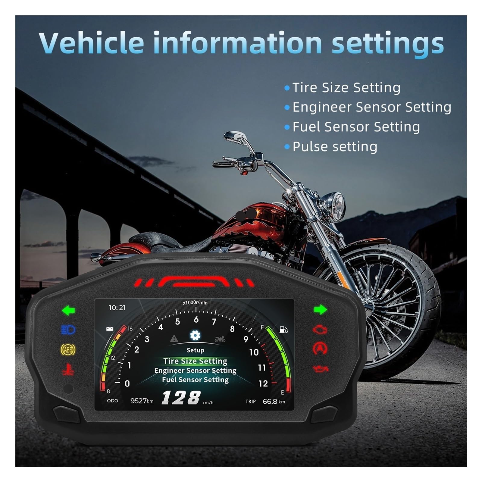Tablero de moto Tacómetro HD para motocicleta, tacómetro Digital, odómetro para 2 y 4 cilindros, tablero de para Moto para Yamaha