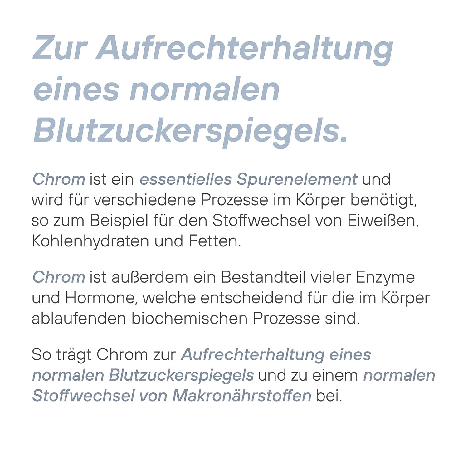 Chrom Tabletten | Nahrungsergänzungsmittel mit Chrompicolinat | Hochdosiert mit 200 mcg Chrom pro Tablette | 60 Tabletten für 2 Monate | EuRho® Vital – Made in Germany