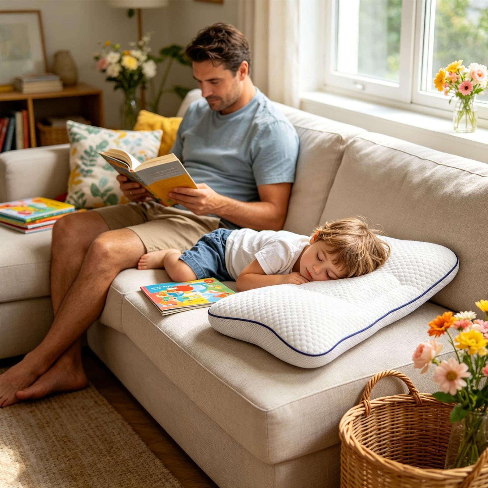 Générique Kids Sleeping Pillow, Breathable Cooling Child Sleeping Support