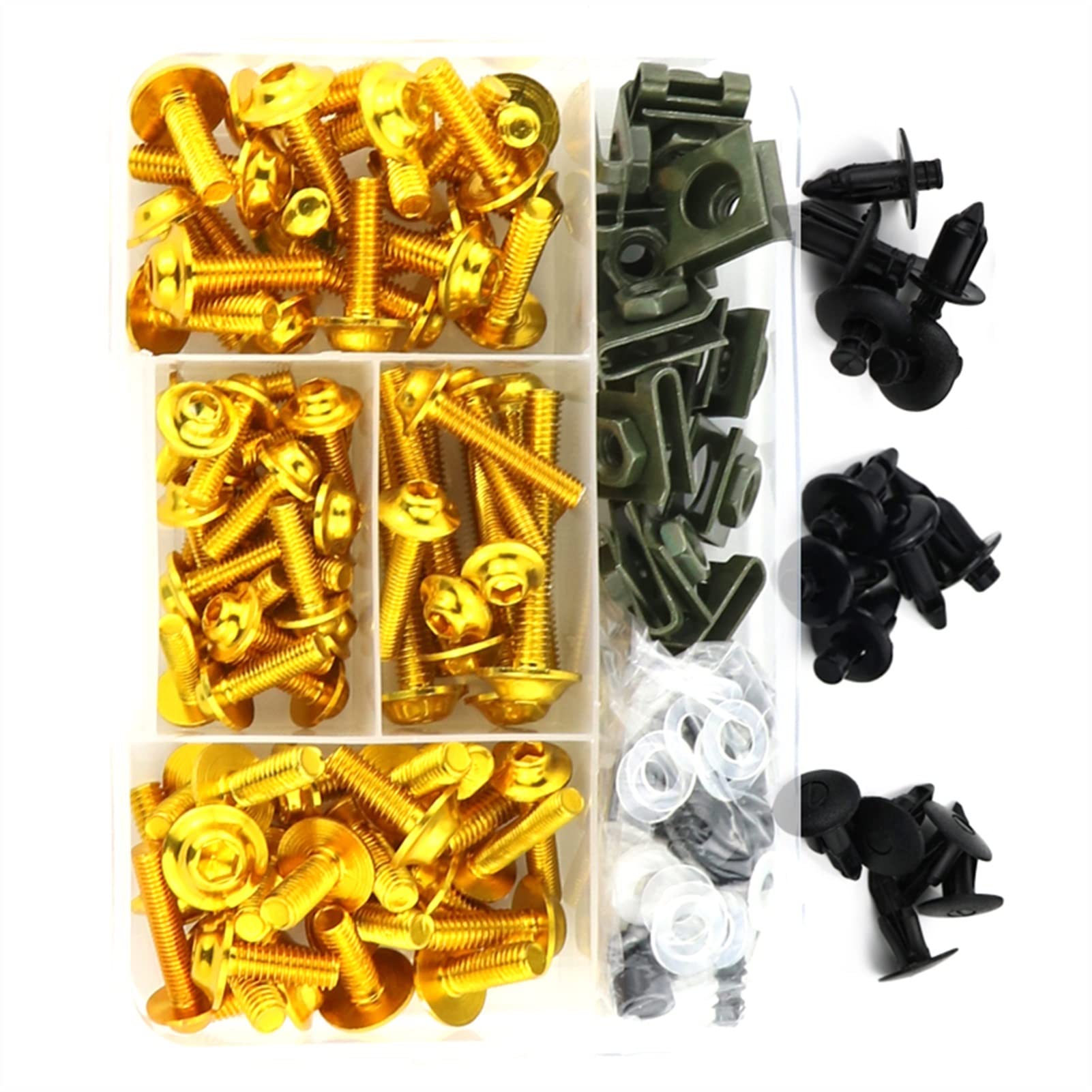 Tornillos de carenado para motos Suzuki con fijación antivibración color oro