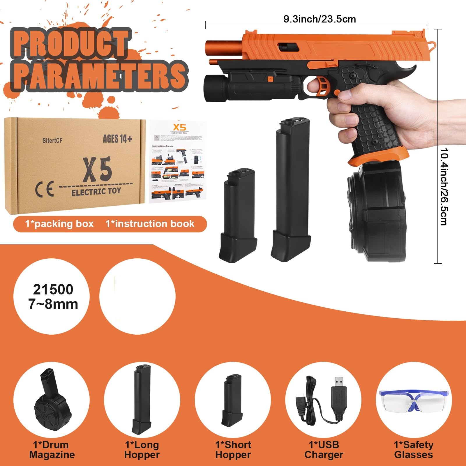 Amazon.com: SitertCF Electric Gel Toys New X5, Full Auto Splat