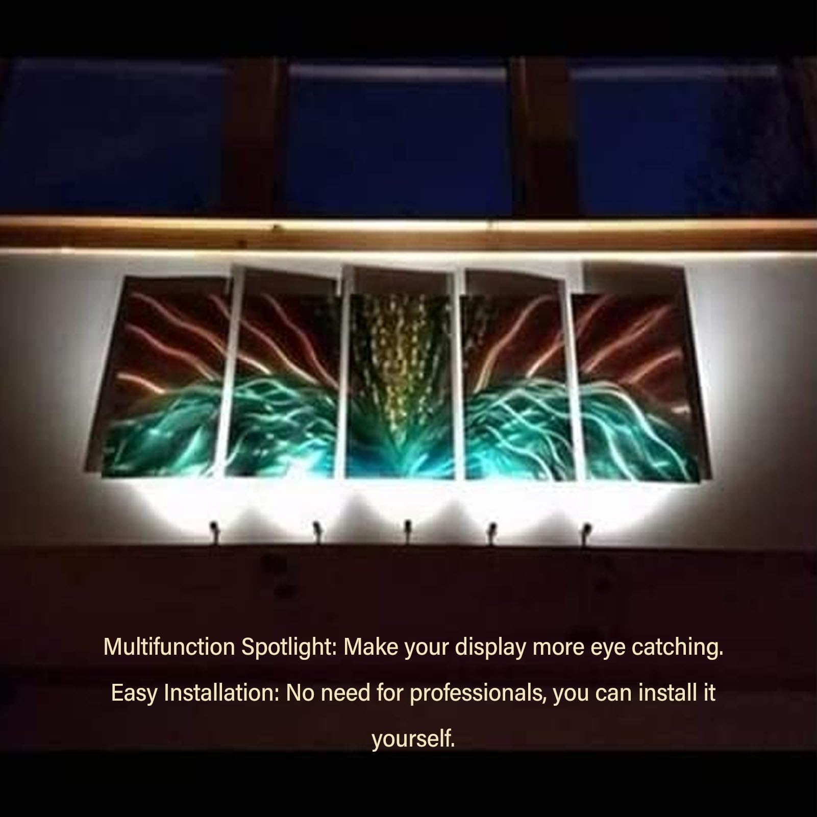 Fockety LED Spotlicht, 3 Stück, Dimmbare Bilderleuchten für den Innenbereich, Kunstleuchten, 5 V USB Akzentlichter, Kleine Spotlight Up Lichter Zum Malen von Bildern, Pflanzen (Warmes