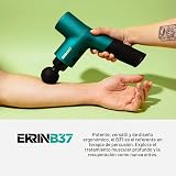 Ekrin Athletics B37 Pistola de masaje - Masaje de tejido profundo con motor sin escobillas de alta potencia - Mensajero de espalda ergonómico para alivio del dolor - 5 velocidades, 4 accesorios