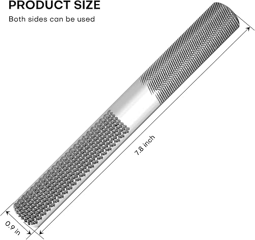 Miniatura 2 de Lima de escofina de madera de 4 vías de 8 pulgadas, lima de mano de carbono alto de grado premium y escofina redonda, limas semirredondas planas y