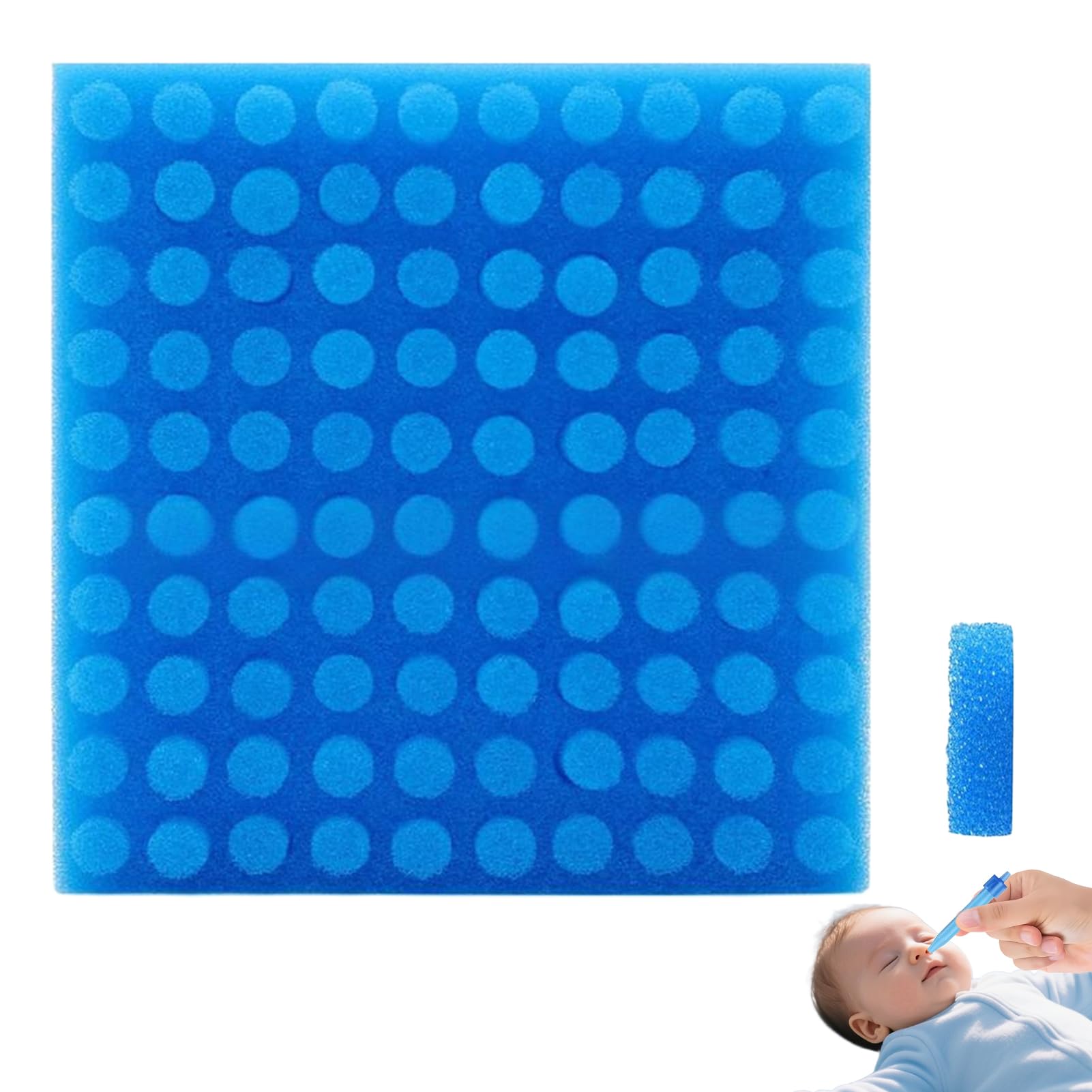 100 Stück nasensauger Filter, Nose Frida Baby Schaumstoffschwamm Nasensaugerfilter Zubehör Für Babys Reinigung