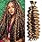Human Braiding Hair for Boho Braids Human Hair 2 Bundles/Pack 110g 20 Inch Deep Wave Bulk Human Hair for Braiding 4/27 Highlight Ombre Curly Knotless 12A Brazilian Ombre Braids