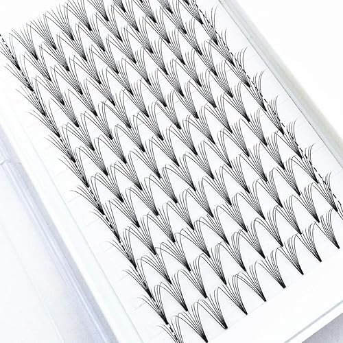 120 extensiones de pestañas postizas de 0.07 a 0.71 pulgadas para elegir abanicos de volumen 7D, grosor de 0.003 in, rizo D, injerto natural,