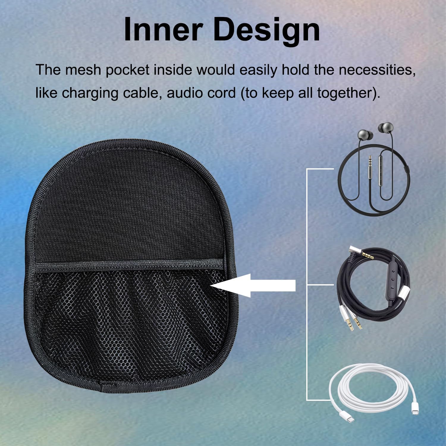 Computer Headsets Storage Bag, Wired/Wireless Headphone Case image 5