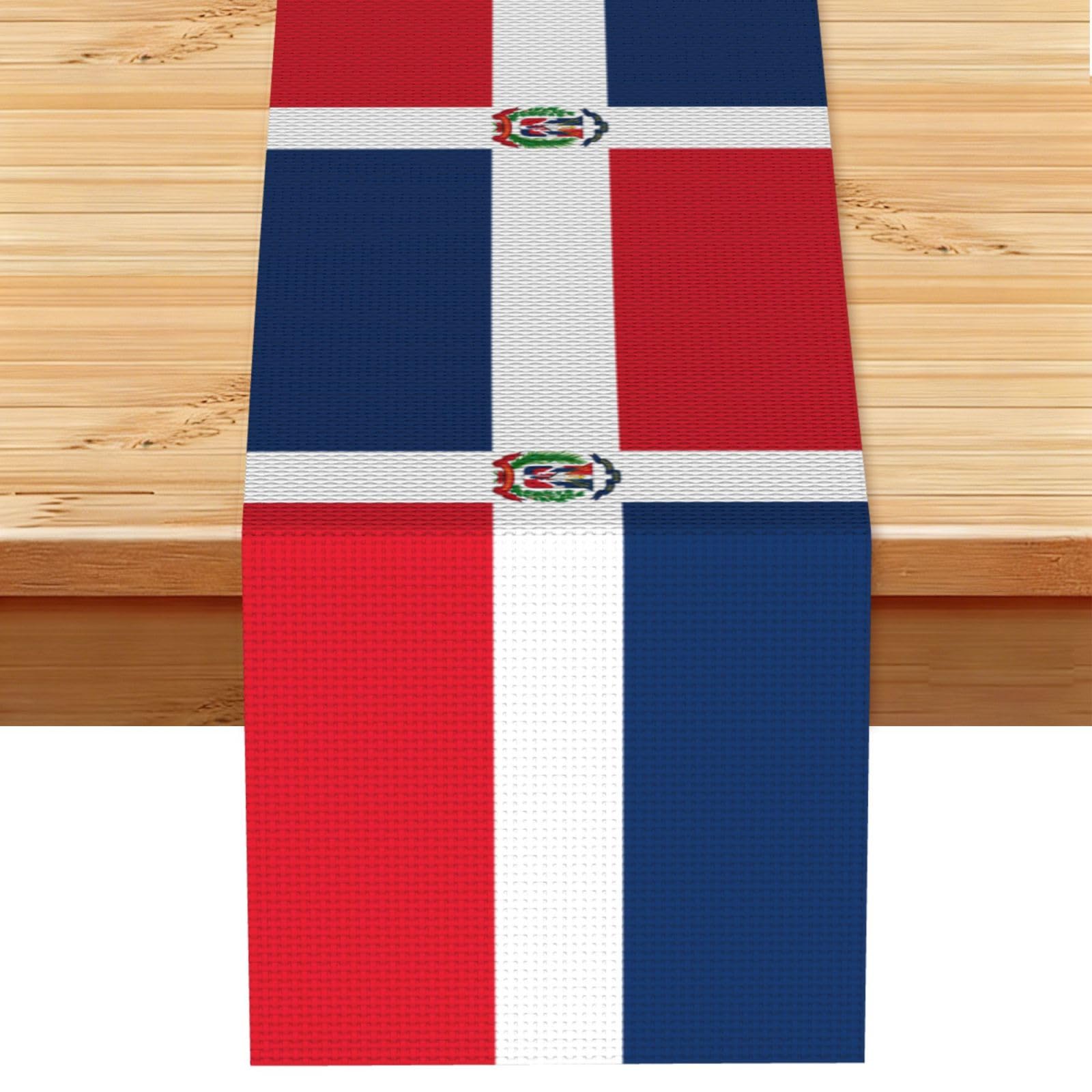Dominican Republic Table Runner 13x72 Inch Dining Decor