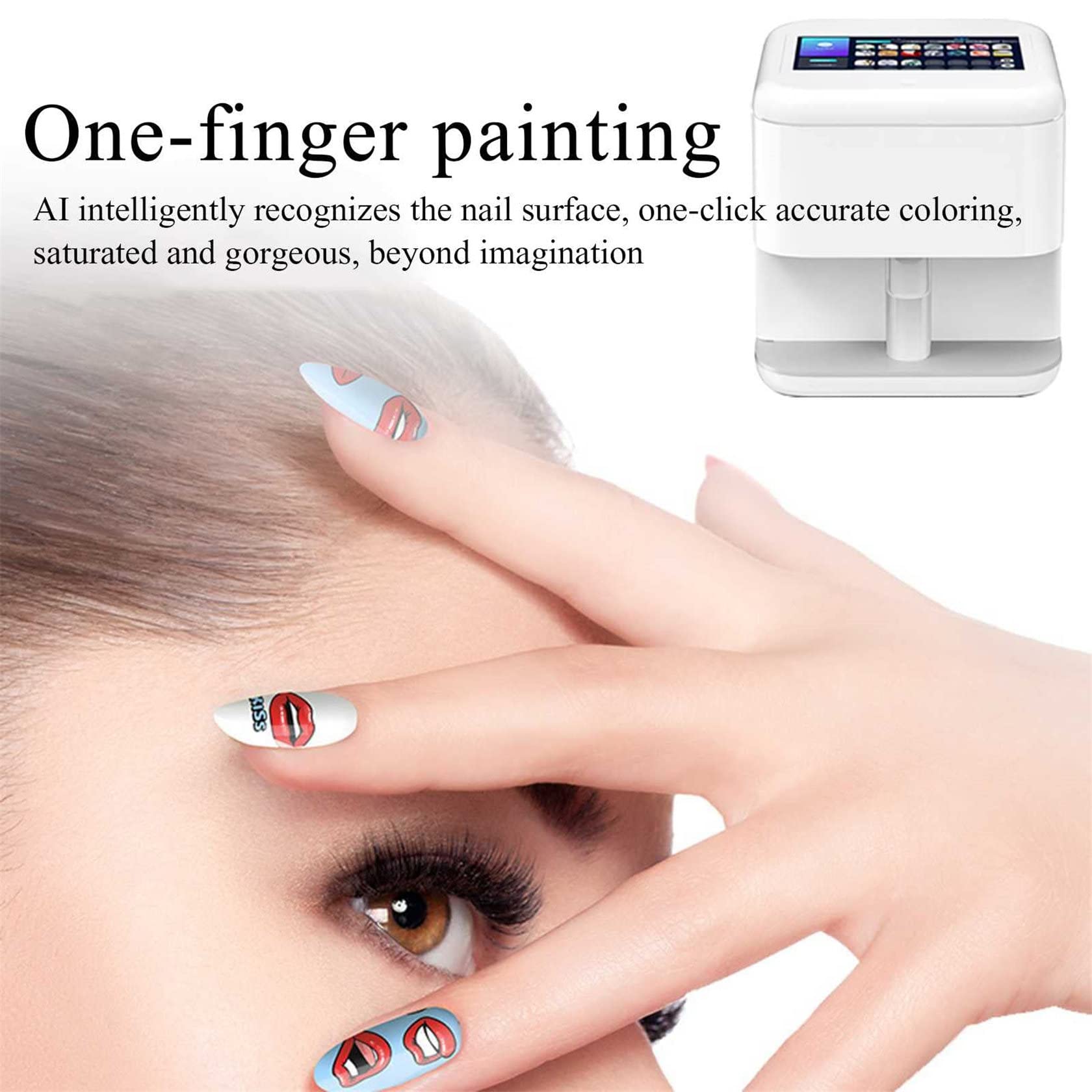 HUMNZR Digital Mobile Nail Art Printer, Smart Automatic Nail