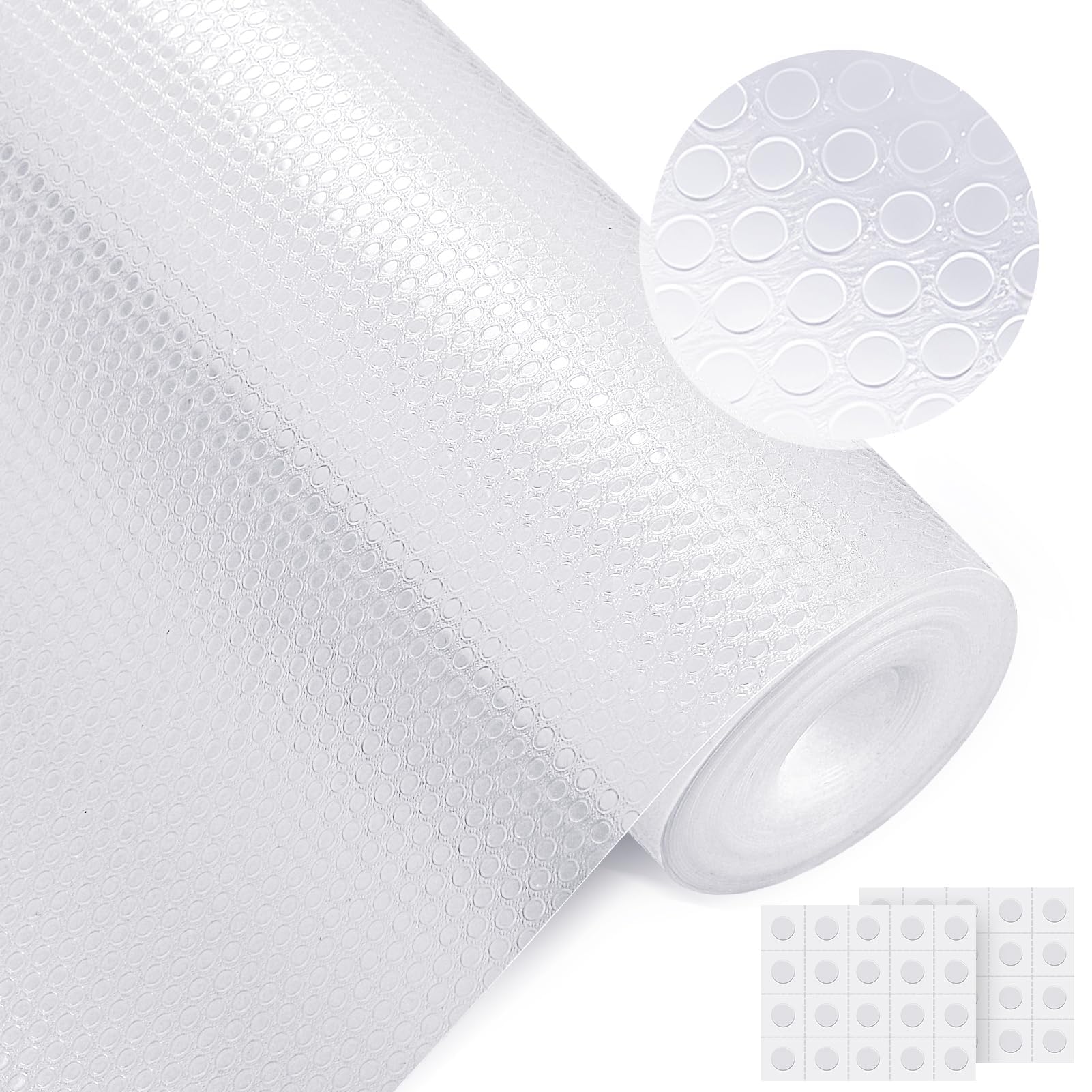 moinkerin Kitchen Drawer Liner Non-Slip Cupboard Liner 50×600cm, 450gsm Thick EVA Shelf Liner, Non-Adhesive Cabinet Mat, Waterproof & Oil-Proof for Kitchen Cabinets, Shelves & Cupboards