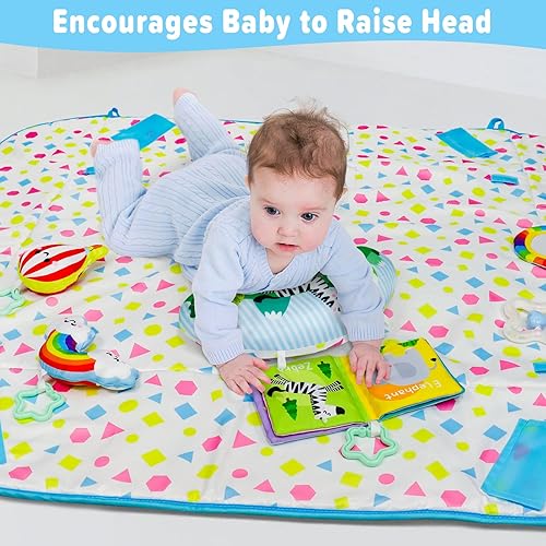 Miniatura 4 de Dr.Rapeti Tapete de Gimnasio de Juegos para Bebés Animal Planet con Foso de Pelotas Centro de Gimnasio de Actividades Tapete para Tiempo Boca Abajo