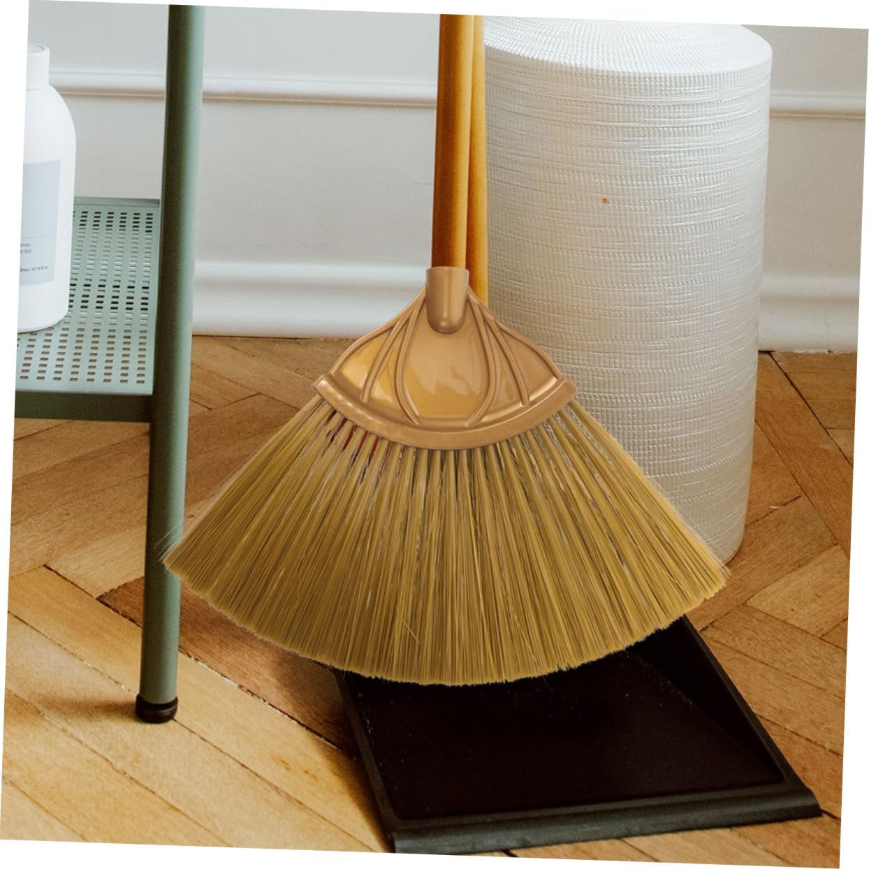 2pcs Broom Head Replacement for Home and Kitchen Cleaning Durable Plastic Sweeper Head with Slender Bristles for Efficient Dust and Cobweb Removal for Indoor and Outdoor Use