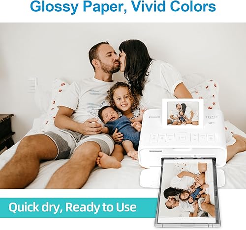 Miniatura 3 de Papel Selphy compatible con Canon para CP1300, CP1500, CP1200, CP910, CP1000, CP900, CP800, CP810 Tinta y papel KP-108IN Selphy Photo Printer Paper